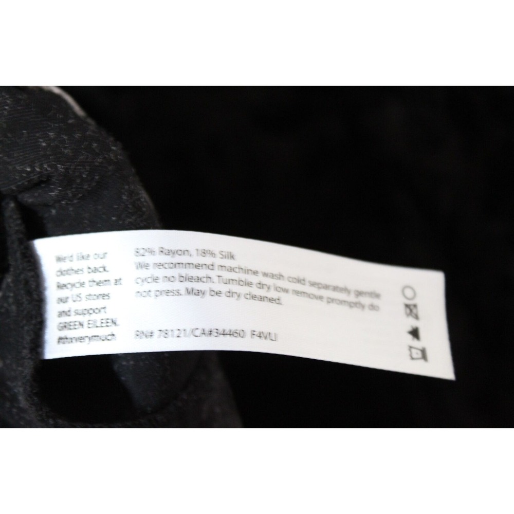 Eileen Fisher Sleeveless Crushed Velvet Dress Black Grunge Witchy Whimsigoth XS - Picture 6 of 12
